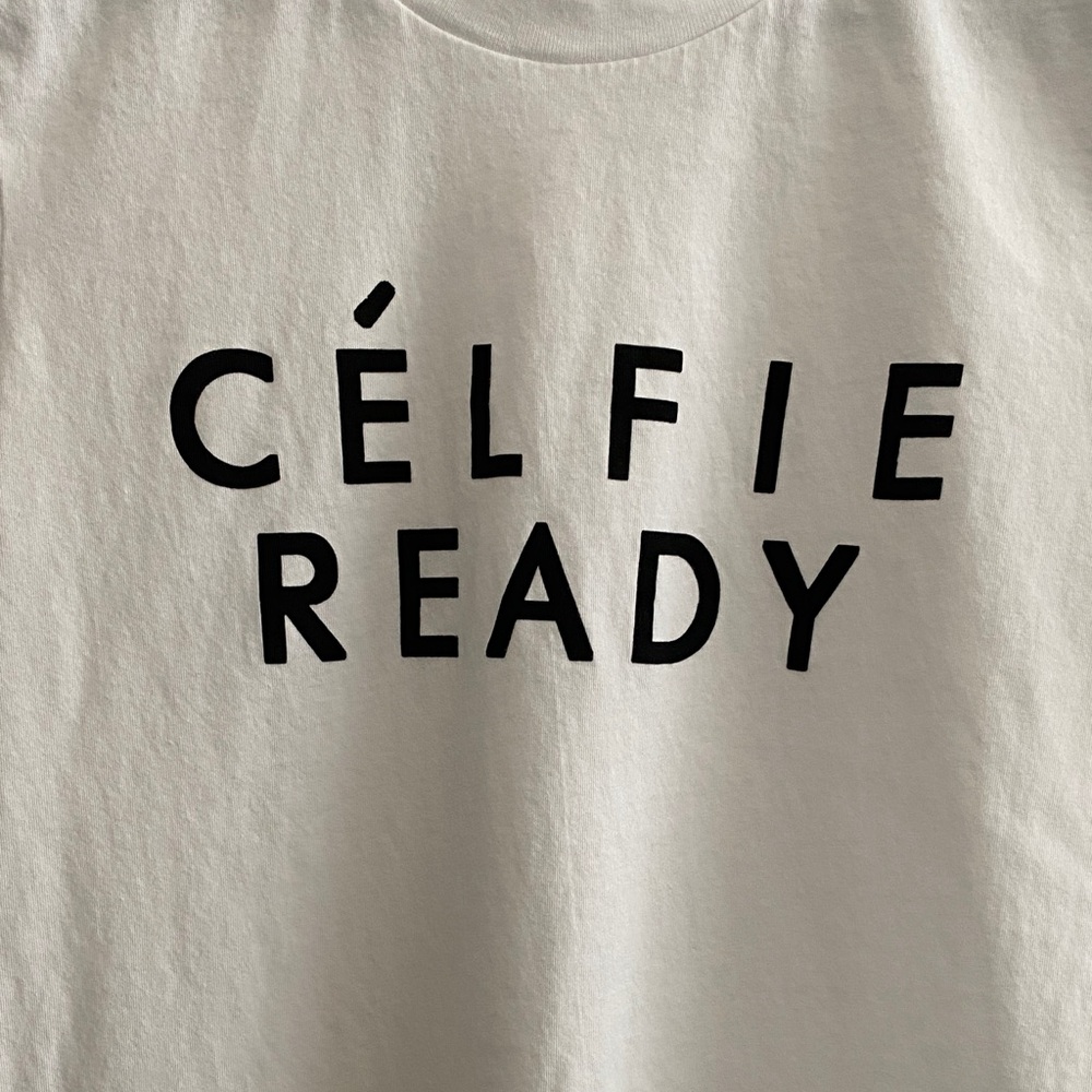Bella Canvas White 'Célfie Ready' Tee